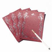 Coloffice 4 Stück/Pack Retro Hot Stamping Umschlag Papier Briefpapier Schöne romantische Muster kreative Liebesbrief Briefpapier