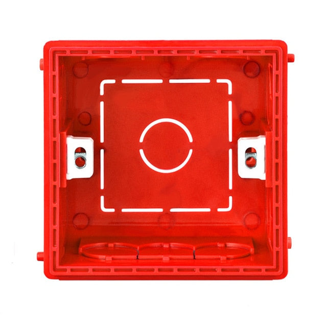 Caja de montaje Atlectric, caja de conexiones de enchufe de interruptor de Cassette, caja de montaje interna oculta oculta tipo 86, caja blanca, roja y azul