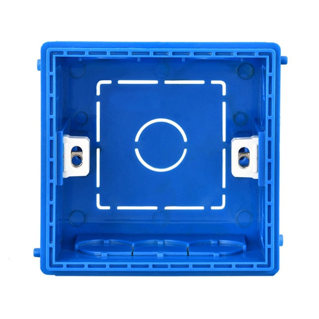 Caja de montaje Atlectric, caja de conexiones de enchufe de interruptor de Cassette, caja de montaje interna oculta oculta tipo 86, caja blanca, roja y azul