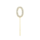 1Pc Glitter Alloy Rhinestone Number Cake Toppers Baby Shower Birthday Decoration Wedding Gold Silver Digital Cakes Dessert Decor