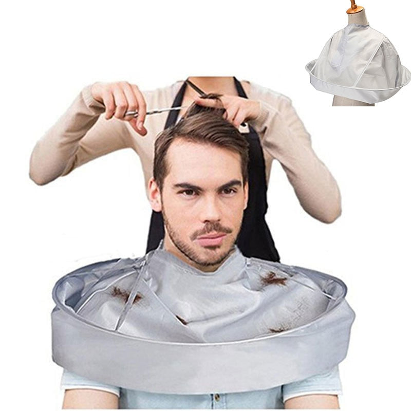 Capa de corte de pelo DIY, capa de paraguas, capa de corte, delantal para afeitar el cabello, cubierta para bata de peluquero, protector de limpieza para el hogar