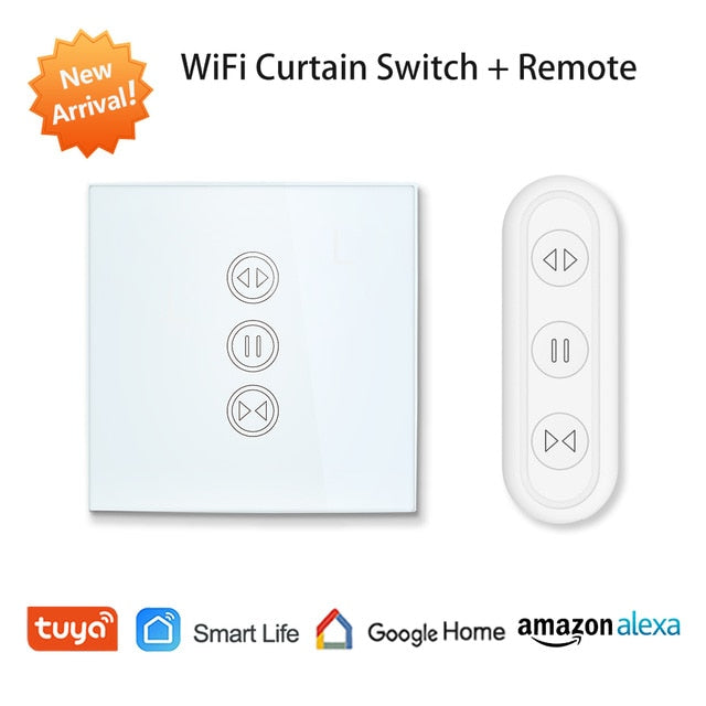 Remote Control Blind Shutter Tuya Smart Life EU WiFi Curtain Touch Switch Voice Control by Google Home Alexa echo App Timer