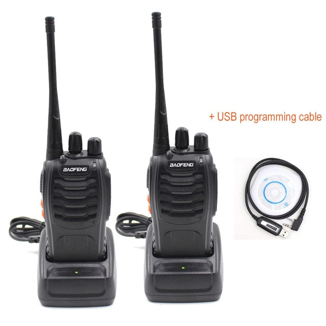2PCS Baofeng BF-888S 5W 1500mAh ham radio UHF 400-470MHZ 16CH two Way Radio BF888S Handheld walkie talkie