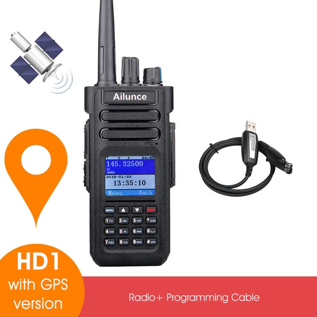 RETEVIS Ailunce HD1 DMR Radio Digital Walkie Talkie Ham Radio Amateur GPS DMR VHF UHF Dual Band DMR Two-Way Radio Communicator