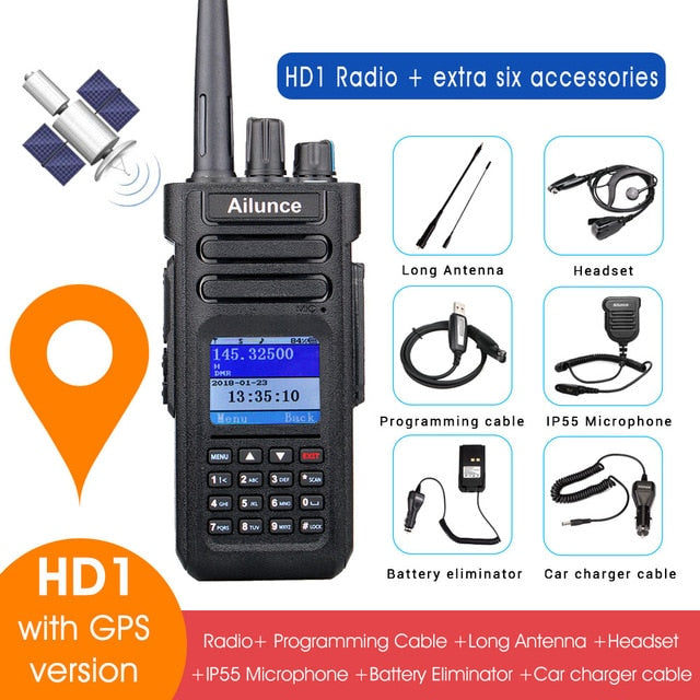 RETEVIS Ailunce HD1 DMR Radio Digital Walkie Talkie Ham Radio Amateur GPS DMR VHF UHF Banda dual DMR Radio bidireccional Comunicador