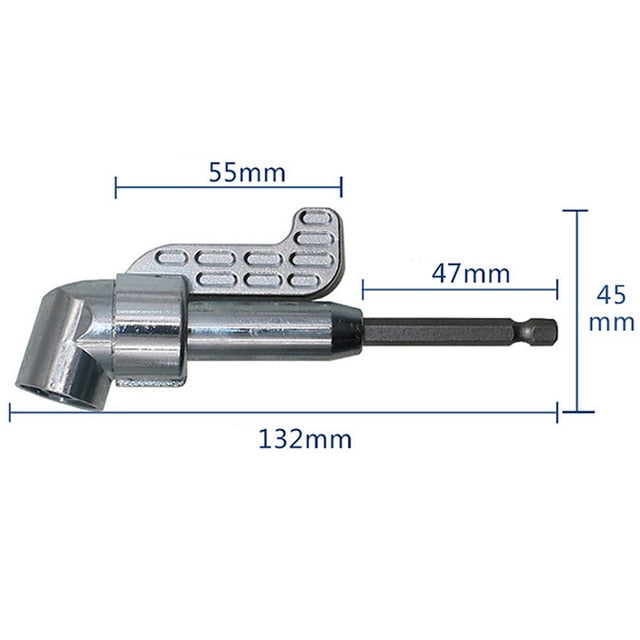 105 Degree Angle Screwdriver Set Socket Holder Adapter Adjustable Bits Drill Bit Angle Screw Driver Tool 1/4inch Hex Bit Socket