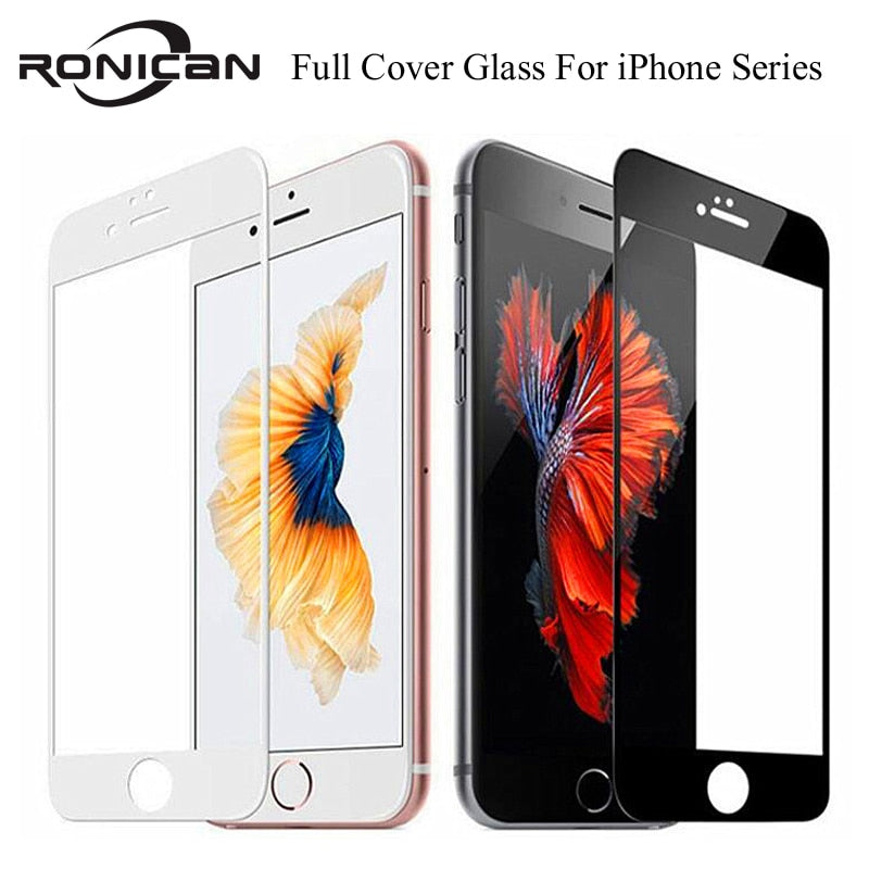 9H Full Coverage Cover Gehärtetes Glas für iPhone 7 8 6 6s Plus Displayschutzfolie Schutzfolie für iPhone 11 12 Pro X XS Max XR