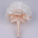 Cheap PE Rose Bridesmaid Wedding Foam flowers Rose Bridal bouquet Ribbon Fake Wedding bouquet de noiva Customized
