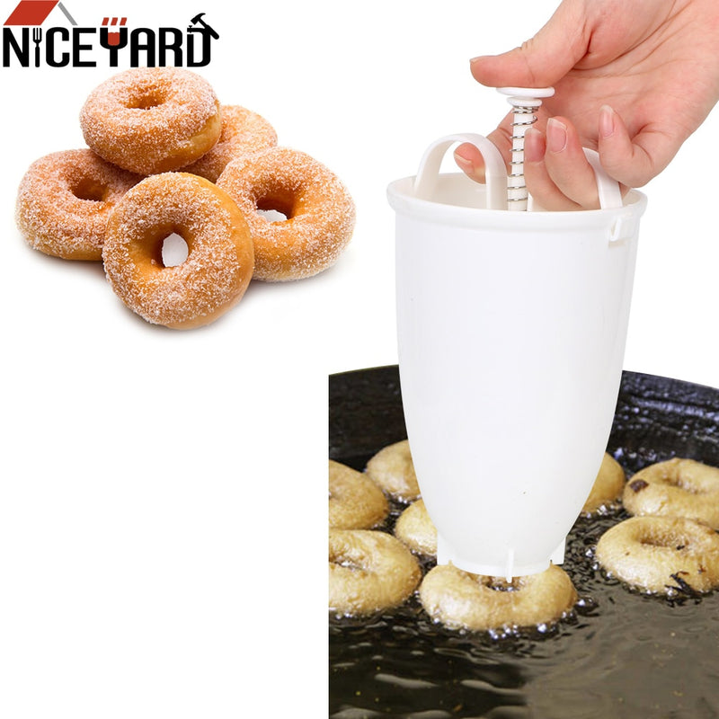 Donut-Form, einfach, schnell, tragbar, Donut-Maker, manueller Waffelspender, Donut-Maschine, arabische Waffel, Kunststoff, leicht, frittiert