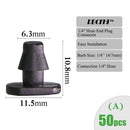 Conectores de riego de jardín RBCFHI, accesorio de riego de acoplamiento cruzado de flecha de goteo de codo en T individual doble con púas para manguera de 3/5 4/7mm