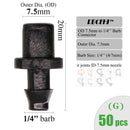 Conectores de riego de jardín RBCFHI, accesorio de riego de acoplamiento cruzado de flecha de goteo de codo en T individual doble con púas para manguera de 3/5 4/7mm