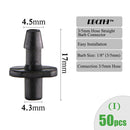 Conectores de riego de jardín RBCFHI, accesorio de riego de acoplamiento cruzado de flecha de goteo de codo en T individual doble con púas para manguera de 3/5 4/7mm