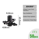 Conectores de riego de jardín RBCFHI, accesorio de riego de acoplamiento cruzado de flecha de goteo de codo en T individual doble con púas para manguera de 3/5 4/7mm