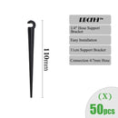 Conectores de riego de jardín RBCFHI, accesorio de riego de acoplamiento cruzado de flecha de goteo de codo en T individual doble con púas para manguera de 3/5 4/7mm