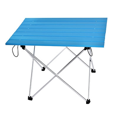 Aluminum Alloy Portable Table Outdoor Furniture Foldable Folding Camping Hiking Desk Traveling Outdoor Picnic Table Furniture