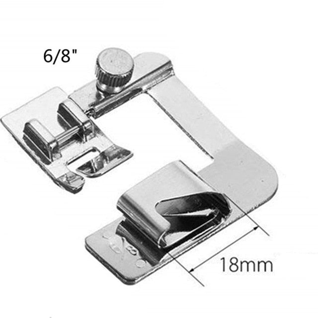 1PC 13/19/22mm Domestic Sewing Machine Foot Presser Foot Rolled Hem Feet For Brother Singer Sewing Accessories 7YJ243
