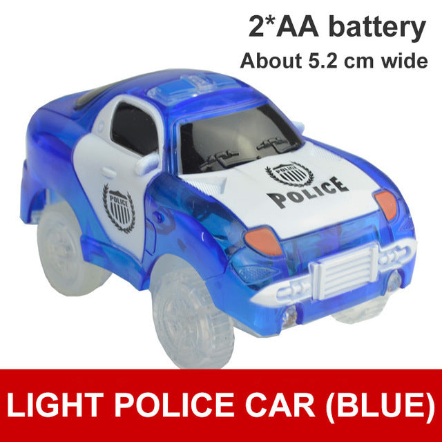 Magical Tracks LED Light Electronics Car Tracks Spielzeugteile 5 Bunte Lichter Kinderspielzeug Für Puzzle Spielzeug Auto Geburtstagsgeschenke
