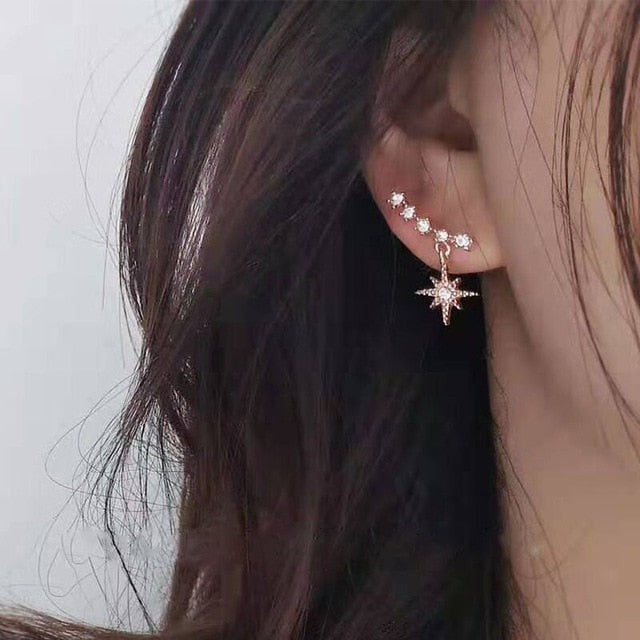 2020 neue Kristall Blume Ohrringe für Frauen Modeschmuck Goldfarbe Strass Ohrringe Geschenk für Party Best Friend
