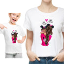 Ropa divertida de verano para la familia, camiseta blanca Kawaii, ropa a juego para madre e hija, camiseta de apariencia familiar