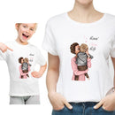 Ropa divertida de verano para la familia, camiseta blanca Kawaii, ropa a juego para madre e hija, camiseta de apariencia familiar