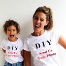 Ropa divertida de verano para la familia, camiseta blanca Kawaii, ropa a juego para madre e hija, camiseta de apariencia familiar