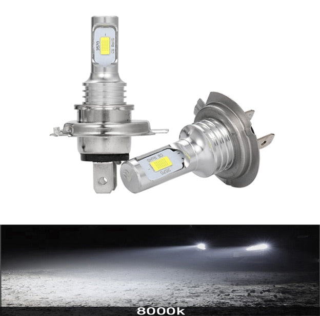 Muxall LED CSP Mini H7 LED Lamps For Cars Headlight Bulbs H4 led H8 H11 Fog Light HB3 9005 HB4 Ice Blue 8000K 3000K Auto 12V
