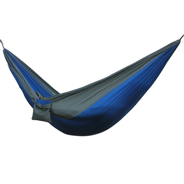 Nylon Double Person Hammock Adult Camping Outdoor Backpacking Travel Survival Garden Swing Hunting Sleeping Bed Portable Hammock