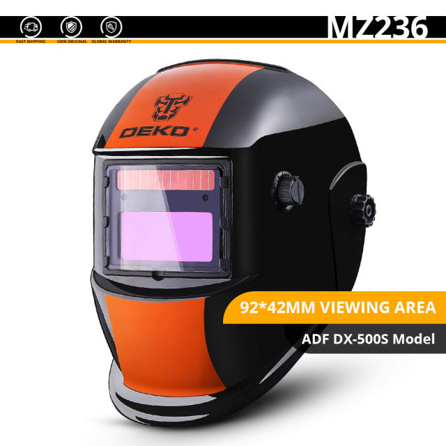 DEKO Skull Solar Auto Darkening Adjustable Range 4/9-13 MIG MMA Electric Welding Mask Helmet Welding Lens for Welding Machine