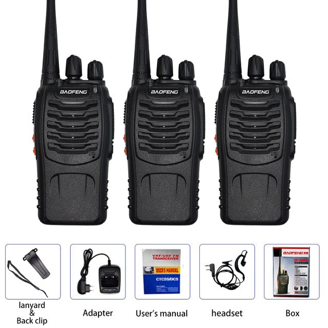 3PCS Baofeng BF 888S Two Way Radio BF-888S 6km Walkie Talkie 5W Portable CB Ham Radio Handheld HF Transceiver Interphone bf888S