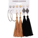 FNIO Women's Earrings Set Pearl Earrings For Women Bohemian Fashion Jewelry 2020 Geometric Crystal Heart Stud Earrings