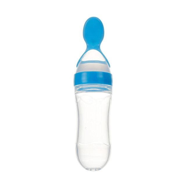90 ML Safe Neugeborene Baby Babyflasche Kleinkind Silikon Squeeze Fütterung Löffel Milchflasche Baby Training Feeder Nahrungsergänzungsmittel