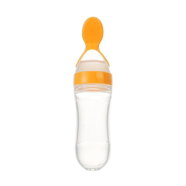 Biberón seguro de 90ML para bebés recién nacidos, cuchara de alimentación de silicona para niños pequeños, botella de leche, alimentador de entrenamiento para bebés, suplemento alimenticio
