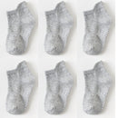6 Pairs/lot 0 to 6 Yrs Cotton Children's Anti-slip Boat Socks For Boys Girl Low Cut Floor Kid Sock With Rubber Grips Four Season
