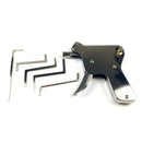 Neue Schlosserwerkzeuge, Schlosspistole mit transparenten Übungsschlössern, Schlüsselauszieher, großartiges Übungsset für die Auswahl von Schlössern