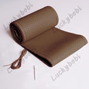 Cubierta trenzada para volante de coche, agujas e hilo, cubiertas de cuero Artificial para coche, Suite, 7 colores, textura DIY, accesorios suaves para automóvil