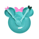 Wheat Straw Baby Dinner Bowl children cartoon tableware set kid dinner plate baby training Bowl spoon fork for dropping opp pack