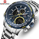Reloj NAVIFORCE para hombre, relojes deportivos de esfera grande de marca de lujo, cronógrafo para hombre, reloj de pulsera de cuarzo, reloj Masculino con fecha