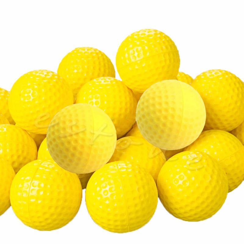 10Pcs PU Foam Golf Balls Yellow Sponge Elastic Indoor Outdoor Practice Training