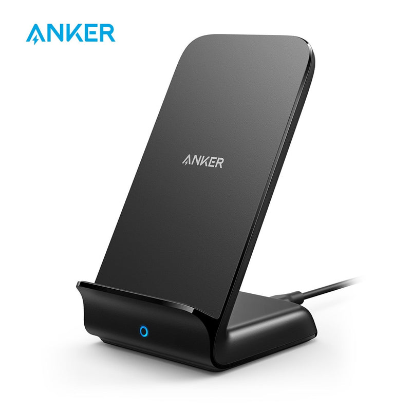 Anker PowerWave Fast Wireless Charger Stand, Qi-Certified,7.5W for iPhone 11/11 Pro/11 Pro Max/XR/XS etc,10W for Galaxy and more