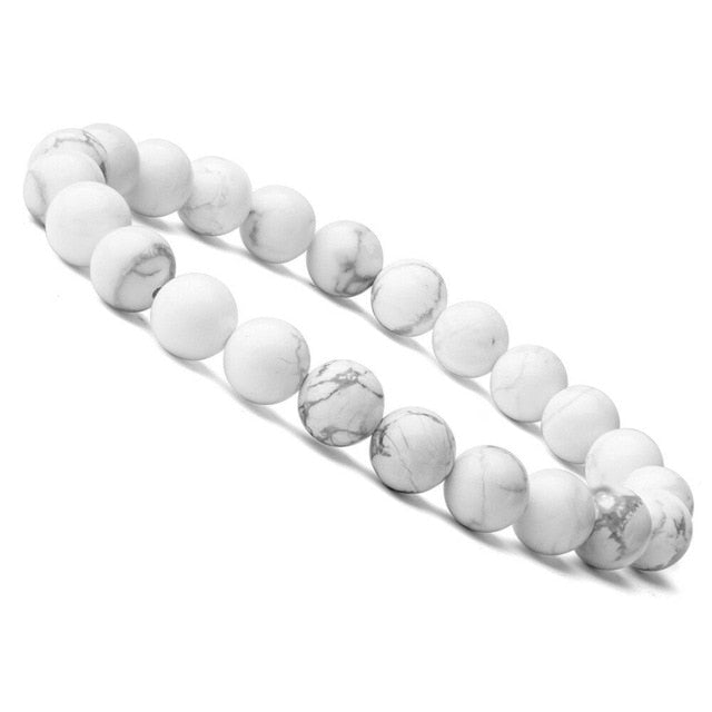 Pulsera con cuentas de 8mm, cuentas de piedra Natural para hombres, hermosa semipreciosa, ónix negro, Lava, ojo de tigre, curación para mujeres y hombres, joyería