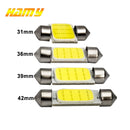 1 festón LED COB C10W C5W de 31mm, 36mm, 39mm, 41/42mm, 12V, bombillas blancas para coches, luz de lectura Interior para matrícula, 6500K, 12SMD
