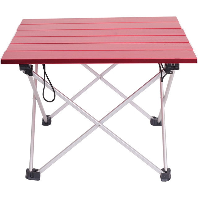 Portable Light Weight Aluminum Alloy Outdoor Folding Table For Camping Beach Backyards BBQ Party Size 40x34.5x29cm