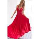 Sexy Frauen Multiway Wrap Convertible Boho Maxi Club Rotes Kleid Bandage Langes Kleid Party Brautjungfern Infinity Robe Longue Femme