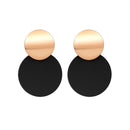 POXAM, nuevos pendientes redondos de declaración coreana para mujer, Pendientes colgantes de gota de pelusa de concha dorada geométrica, joyería de moda 2020 Brincos