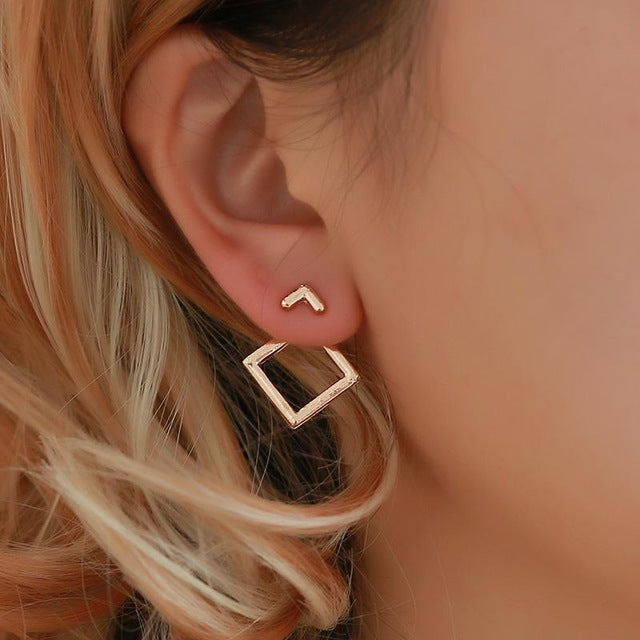 Pendientes bonitos sin níquel a la moda, pendientes de joyería a la moda, pendientes cuadrados con pasador para mujer, pendientes llamativos Brincos