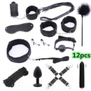 Erotic Sex Toys For Adult Game Leather Erotic BDSM Sex Kits Bondage Handcuffs Sex Game Whip Gag Nipple Clamps  SM Bdsm Toys