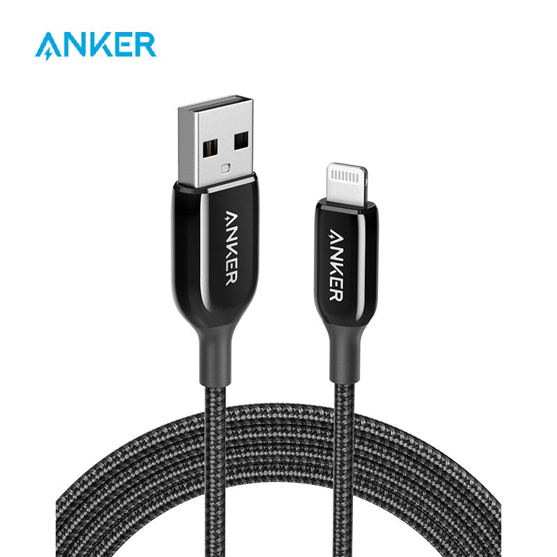 Cable Anker Powerline+ III Lightning a USB A, (certificado MFi de 3 pies), cable Lightning de sincronización/carga USB compatible con iPhone 11