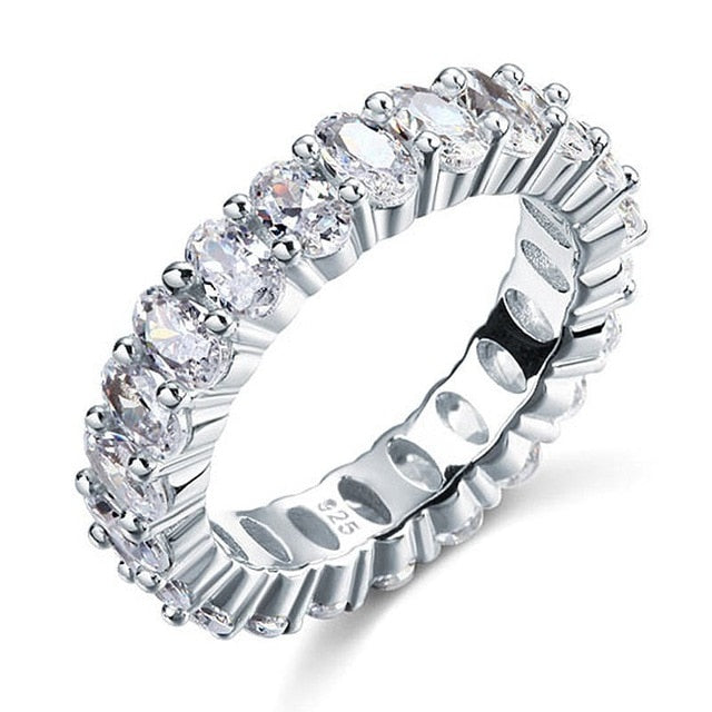 40 Stile Versprechen Ring Echt 925 Sterling Silber AAAAA Cz Stein Statement Party Ehering Ringe für Frauen Verlobungsschmuck
