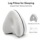 Orthopedic Pillow for Sleeping Memory Foam Leg Positioner Pillows Knee Support Cushion between the Legs for Hip Pain Sciatica