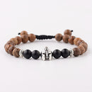 Heiße Männer Natürliche Holzperlen Kreuz Armbänder Onyx Meditation Gebetskette Armband Frauen Holz Yoga Schmuck Homme